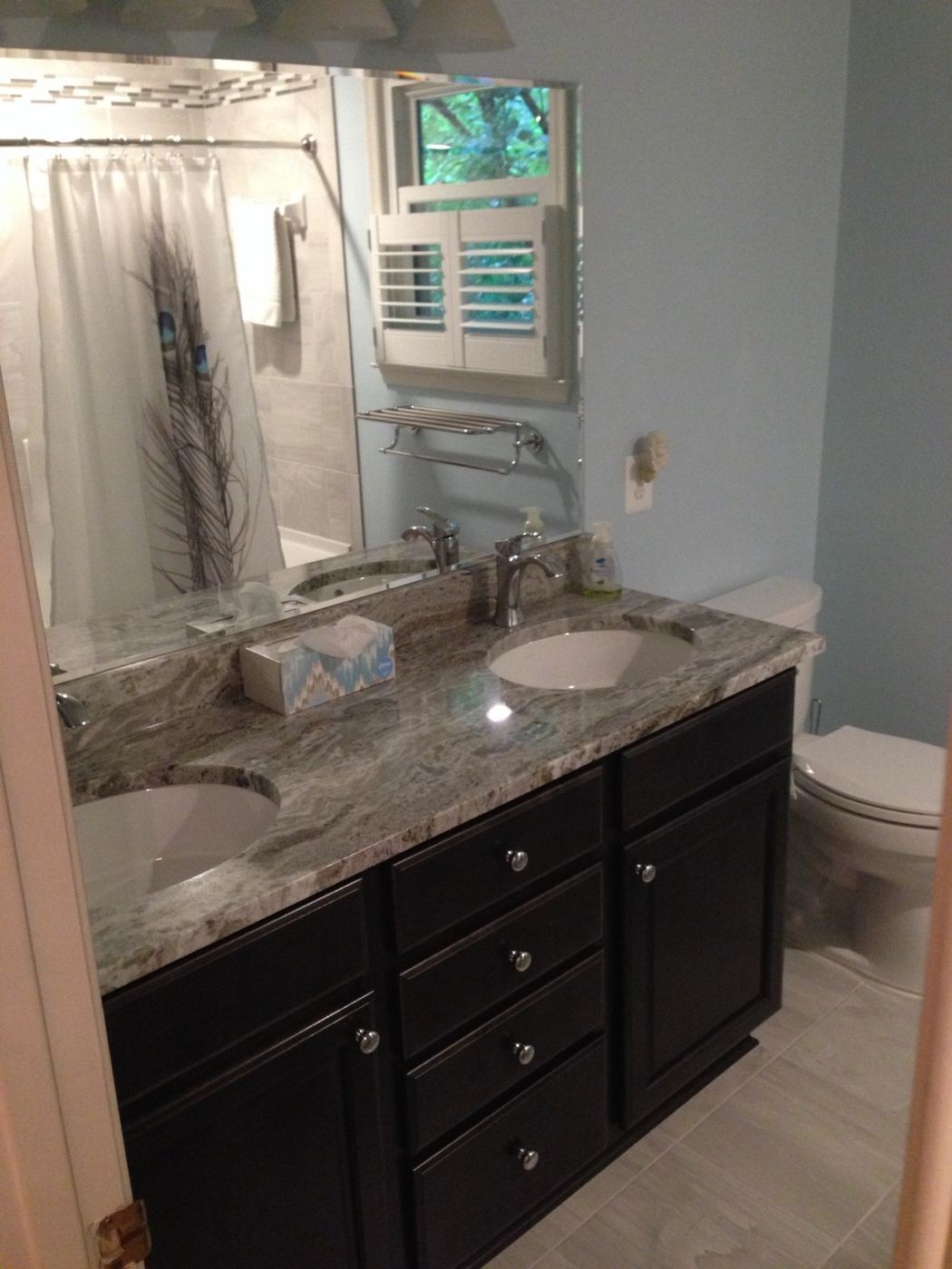 Bathroom vanity sink and faucet plumbing completed by Mercy's Plumbing